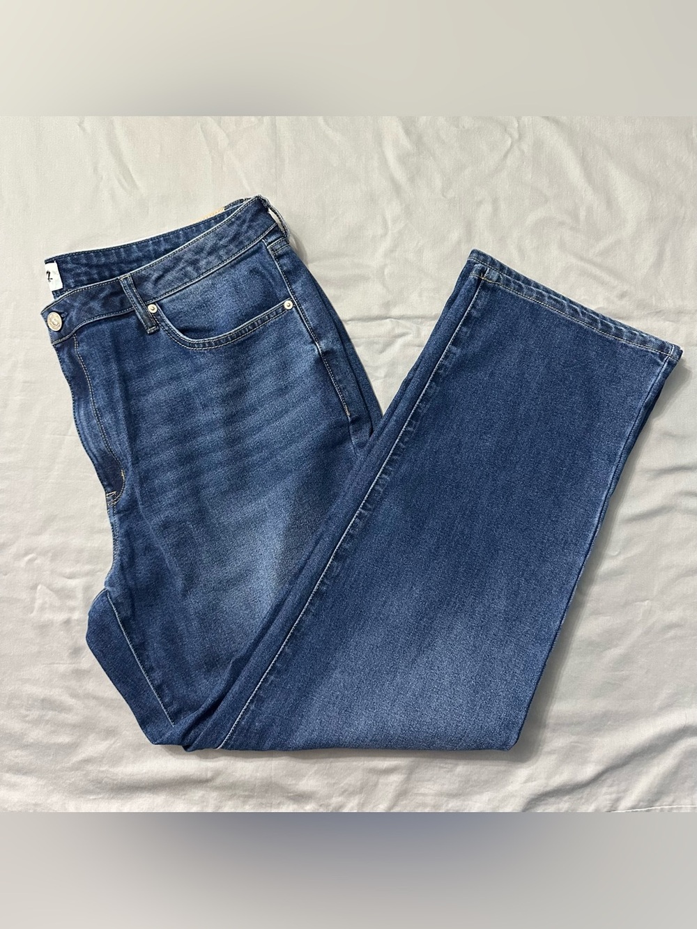 Seven7 Loose Straight High Rise Jeans NWT Size 16 Confident Wash